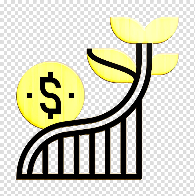 Growth icon Sprout icon Investment icon, Emoticon, Yellow, Facial Expression, Smile, Smiley, Line, Happy transparent background PNG clipart