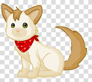 Funny Animals, fox with red scarf transparent background PNG clipart