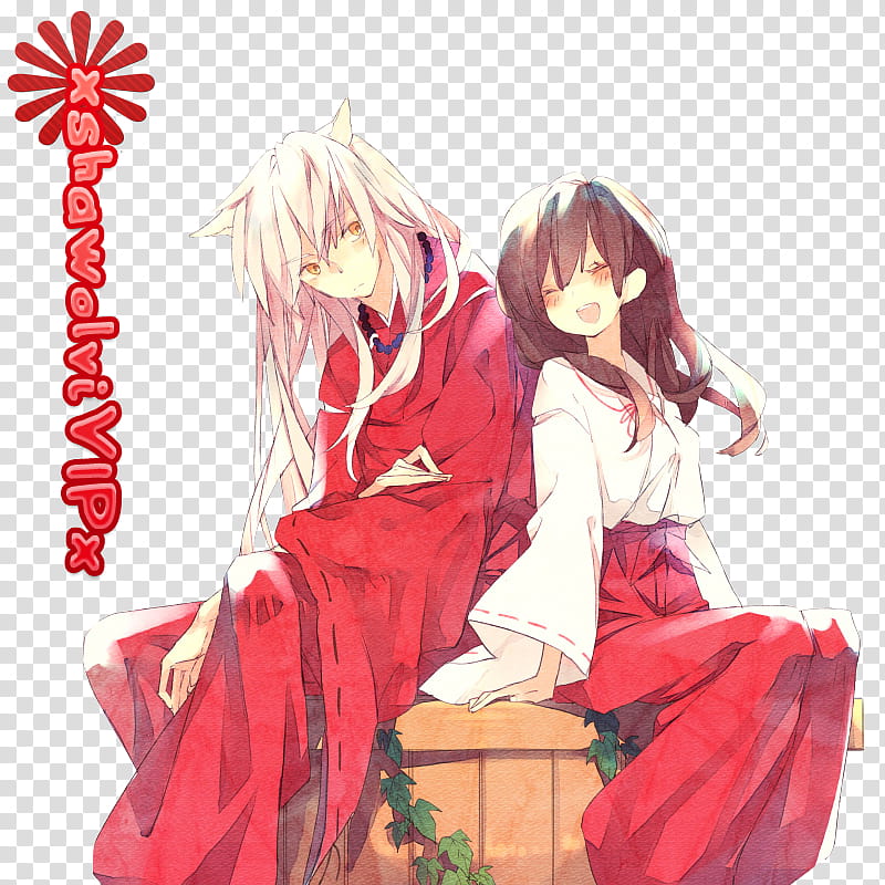 InuYasha RENDER, two anime characters transparent background PNG clipart
