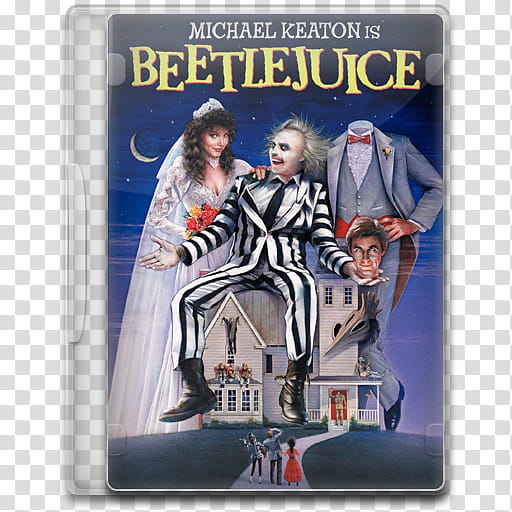 Movie Icon Mega , Beetlejuice, Beettle Juice DVD case transparent background PNG clipart