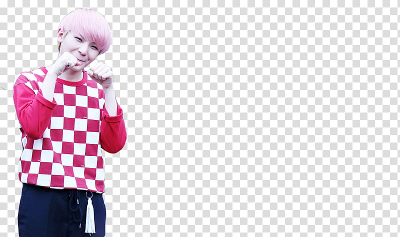 Woozi of SEVENTEEN, man showing his fists transparent background PNG clipart