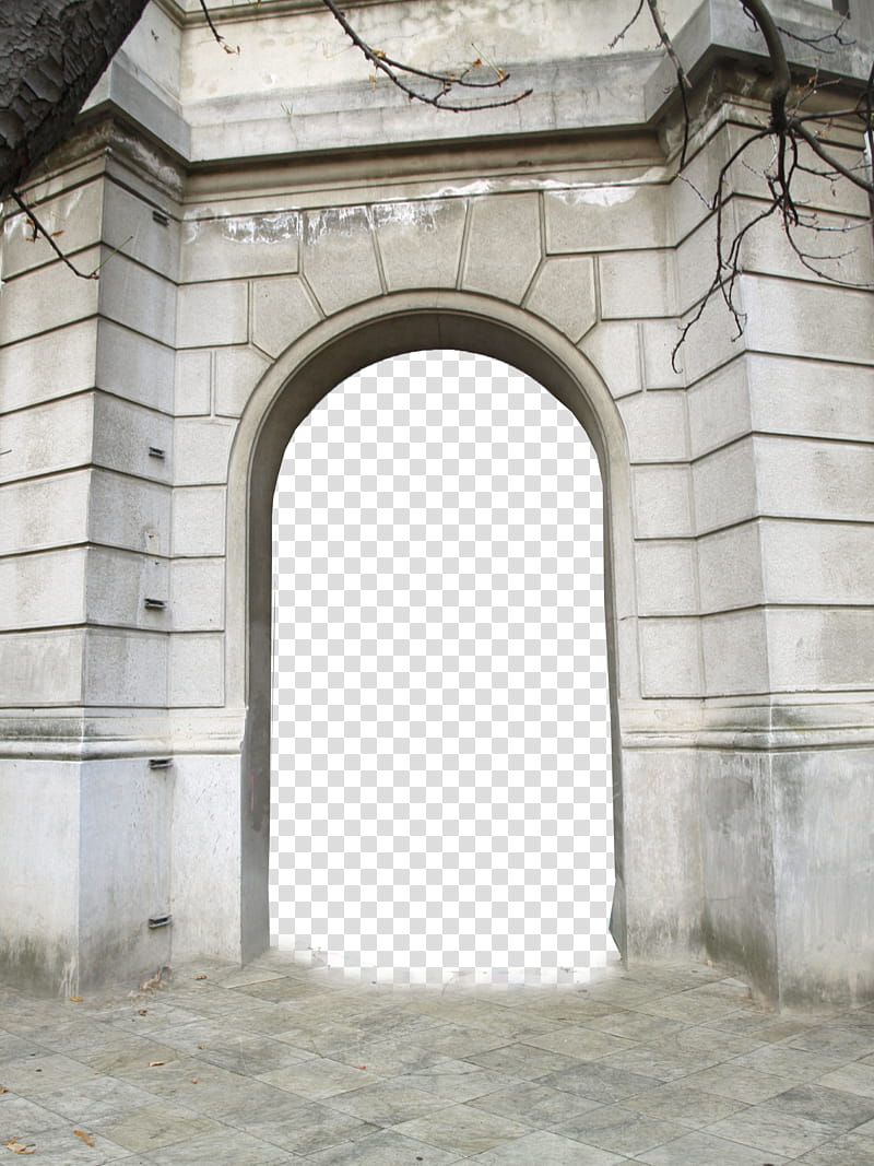 arch entrance premade, gray arch concrete gate transparent background PNG clipart