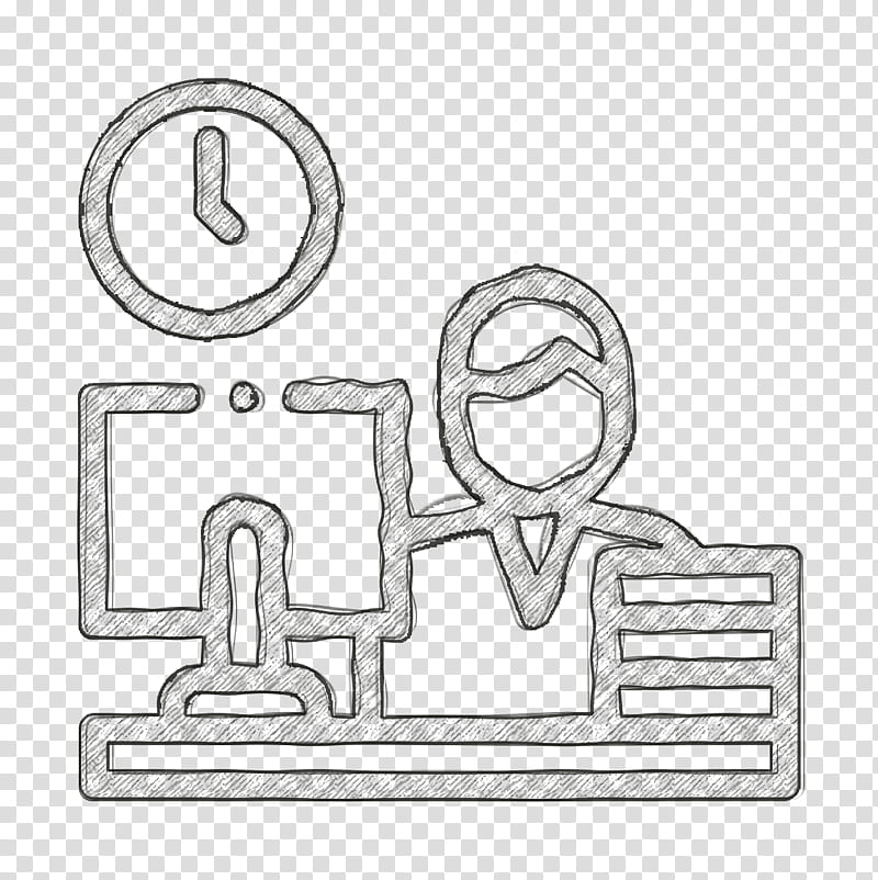 Office icon Work icon, Text, Line Art transparent background PNG clipart