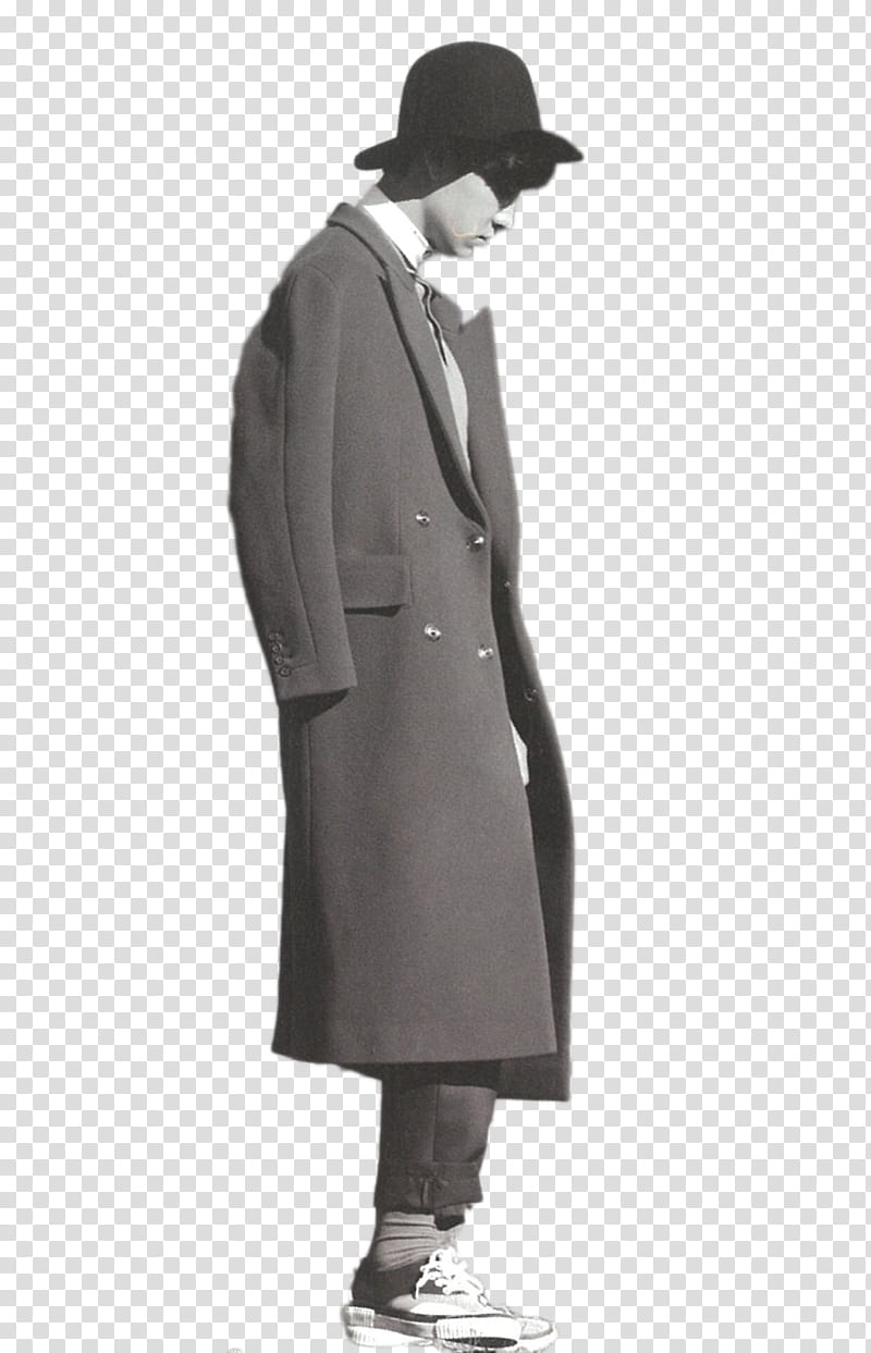 Chanyeol EXODUS Concept, standing man wearing coat and hat transparent background PNG clipart