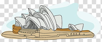 Travel scape, Sydney Opera House, Australia art transparent background PNG clipart