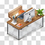IsoIcons Workspace, Workstation by Artdesigner.lv transparent background PNG clipart