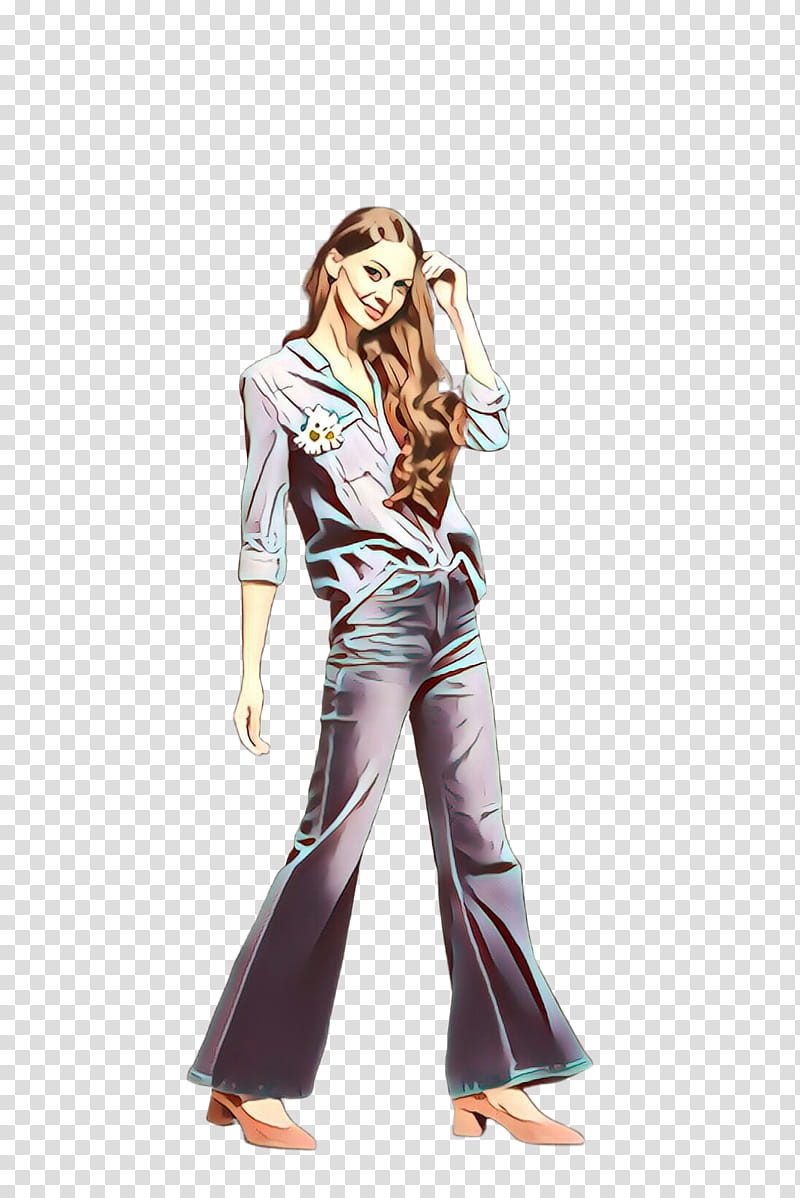 clothing fashion model standing jeans fashion design, Trousers, Outerwear, Waist transparent background PNG clipart