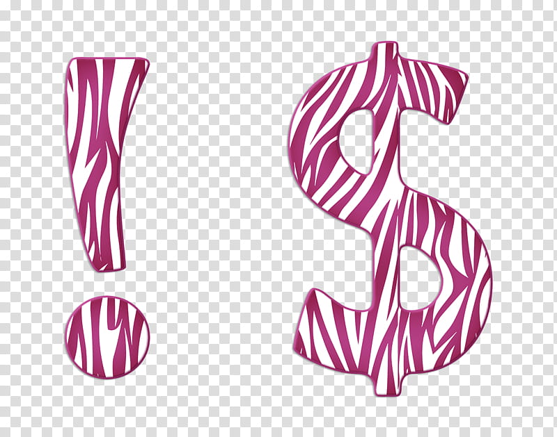 Punctuation Marks Animal Print Design , purple and white dollar sign illustration transparent background PNG clipart
