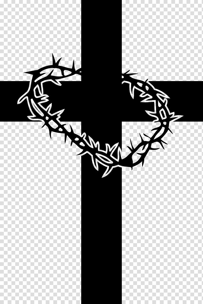 Crown Drawing, Crown Of Thorns, Christian Cross, Thorns Spines And Prickles, Cross And Crown, Line Art, Jesus, Symbol transparent background PNG clipart