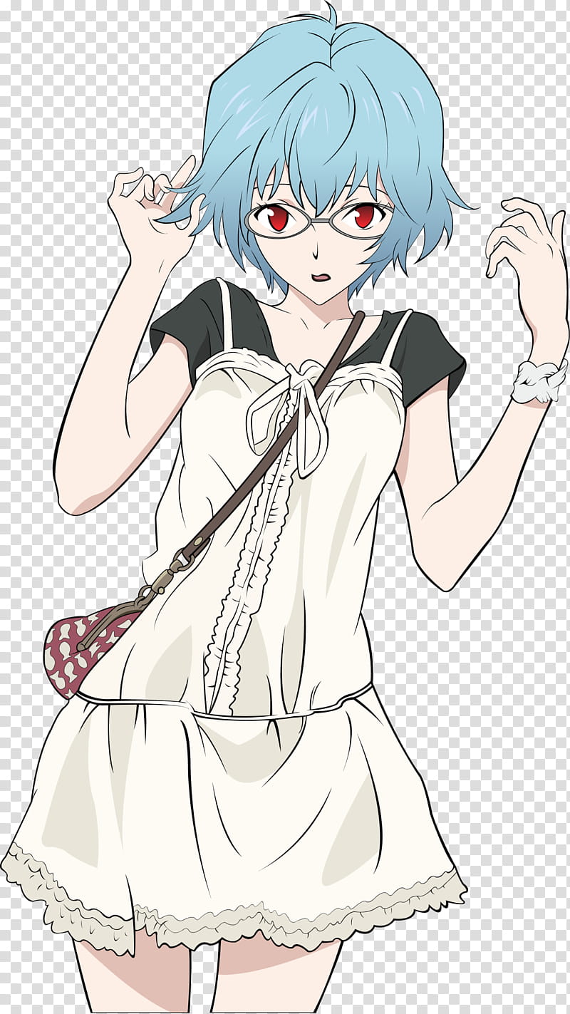 Rei Ayanami , blue haired girl anime character illustration transparent background PNG clipart