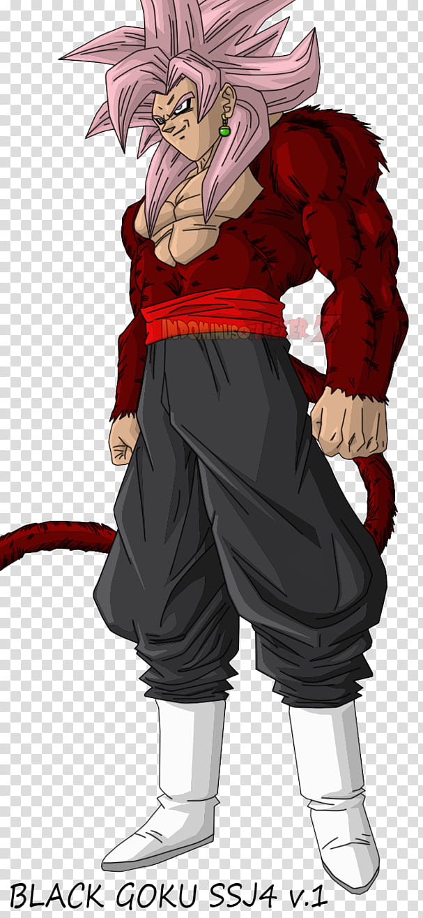 Black Goku SSJR V transparent background PNG clipart