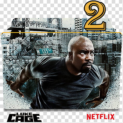 Luke Cage series and season folder icons, Marvel's Luke Cage S ( transparent background PNG clipart