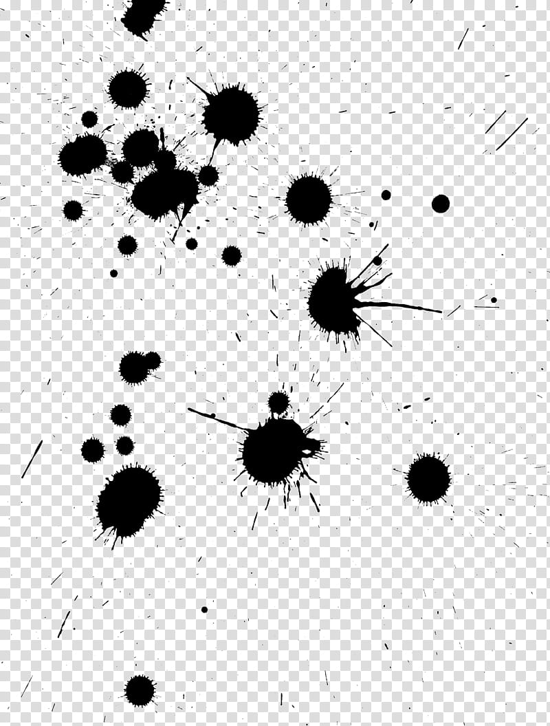 MZA Blood Splatter Brush Set , black dots transparent background PNG clipart