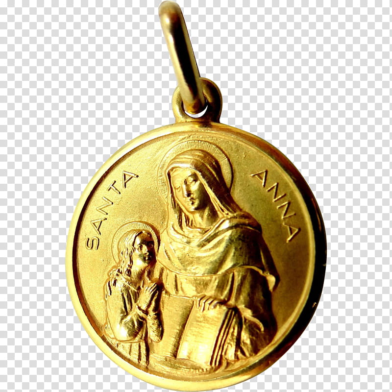 Cartoon Gold Medal, Pendant, Locket, Saint, Jewellery, Bronze Medal, Ruby Lane, Religion transparent background PNG clipart