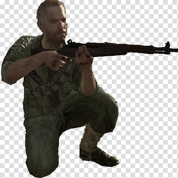 NAZI ZOMBIES Dempsey with a M Garand transparent background PNG clipart