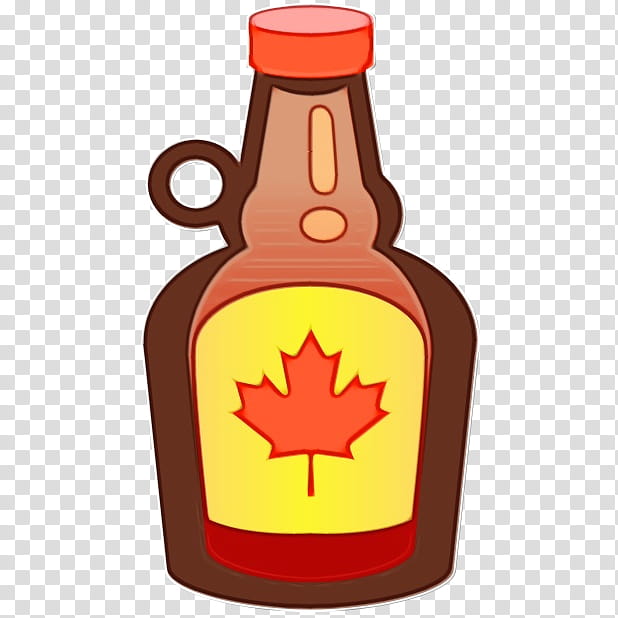 Canada Maple Leaf, Watercolor, Paint, Wet Ink, Beer Bottle, Sauce, Flag Of Canada, Maple Syrup transparent background PNG clipart