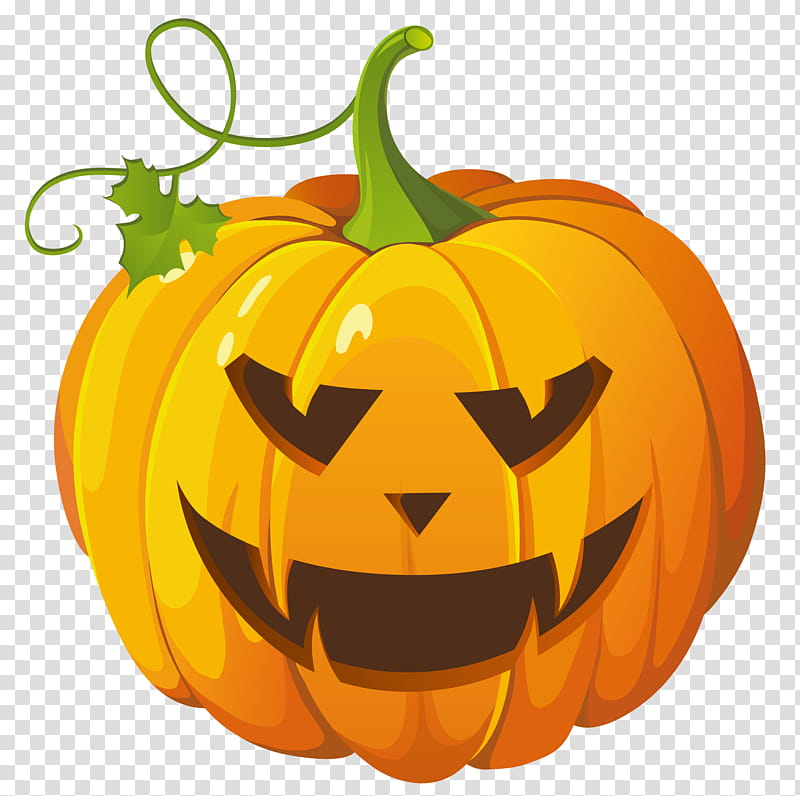 Halloween, orange jack-o-lantern illustraiton transparent background PNG clipart