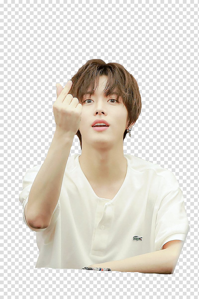 Yuta NCT, man showing his fingers transparent background PNG clipart