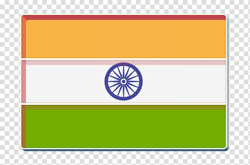 India icon International flags icon, Green, Yellow, Label, Rectangle, Paper Product transparent background PNG clipart