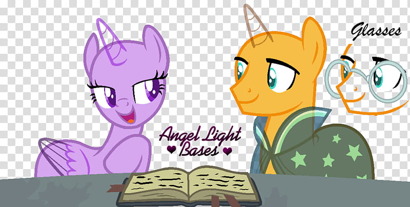 MLP FiM Base Nr , two My Little Pony characters about to read book cartoon transparent background PNG clipart