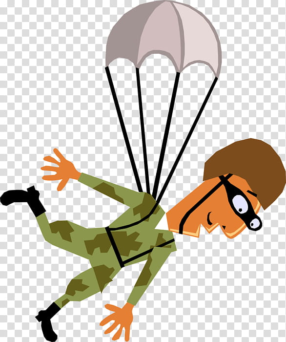 Fall, Paratrooper, Military, Parachute Landing Fall, Army, Parachuting, Cartoon, Human transparent background PNG clipart