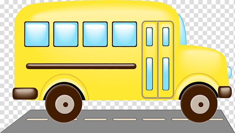 School Bus, Watercolor, Paint, Wet Ink, Zhengzhou Yutong Bus Co Ltd, Coach, Car, Transport transparent background PNG clipart