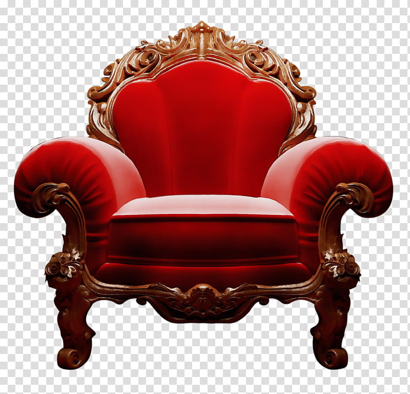 furniture chair red throne antique, Watercolor, Paint, Wet Ink, Room, Couch, Table, Carving transparent background PNG clipart