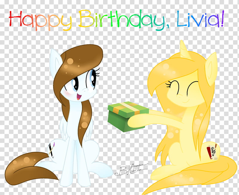 GIFT : Happy Birthday, Livia! transparent background PNG clipart