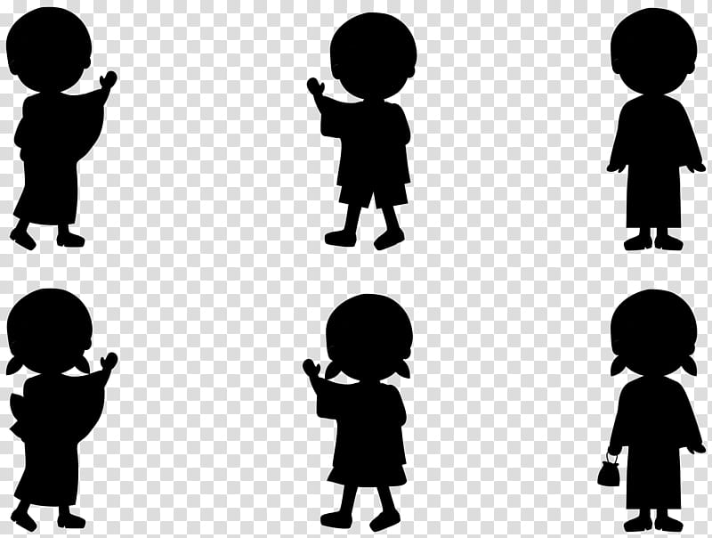 Kids Playing, Drawing, Silhouette, Cartoon, Gesture, People, Child, Friendship transparent background PNG clipart