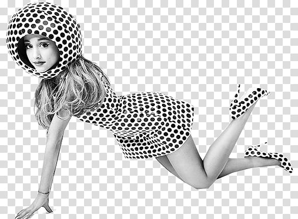 Mini de Recursos, woman wearing black and white polka-dot dress transparent background PNG clipart