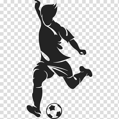 Football, Football Player, Silhouette, Drawing, Sports, Soccer Kick, Soccer Ball, Sports Equipment transparent background PNG clipart