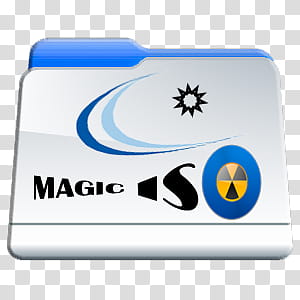 Program Files Folders Icon Pac, Magic Iso, white and blue Magic IS folder icon transparent background PNG clipart