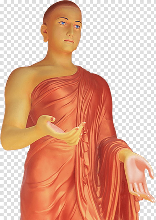 Buddha, Gautama Buddha, Shoulder, Monk, Orange, Standing, Joint, Peach transparent background PNG clipart