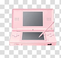 pink Nintendo DS handheld console transparent background PNG clipart