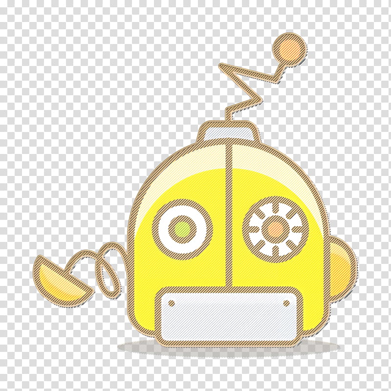 2 icon face icon robot icon, Yellow, Cartoon, Technology, Alarm Clock transparent background PNG clipart