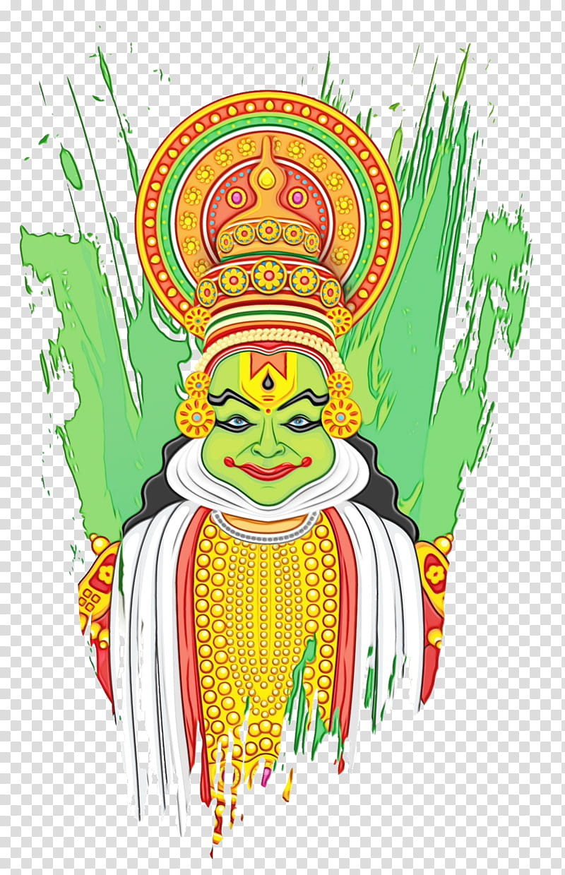 Kathakali face design a classical dance kerala Vector Image