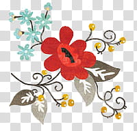 , red flower illustration transparent background PNG clipart