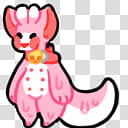 Pet slug cat shimeji Instructions in desc, pink and white animal illustration transparent background PNG clipart