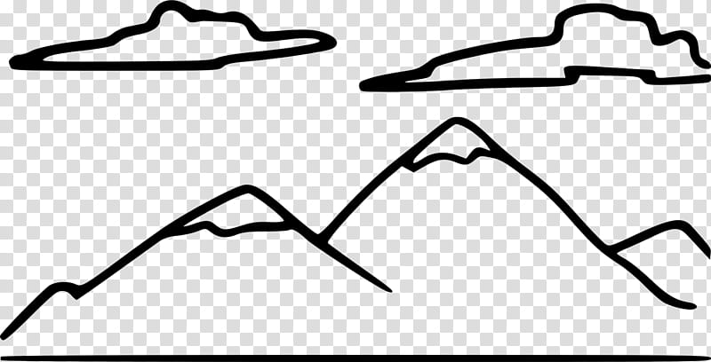 Glasses Drawing, Mountain, White Mountains, Music, Eyewear, Line, Line Art, Blackandwhite transparent background PNG clipart