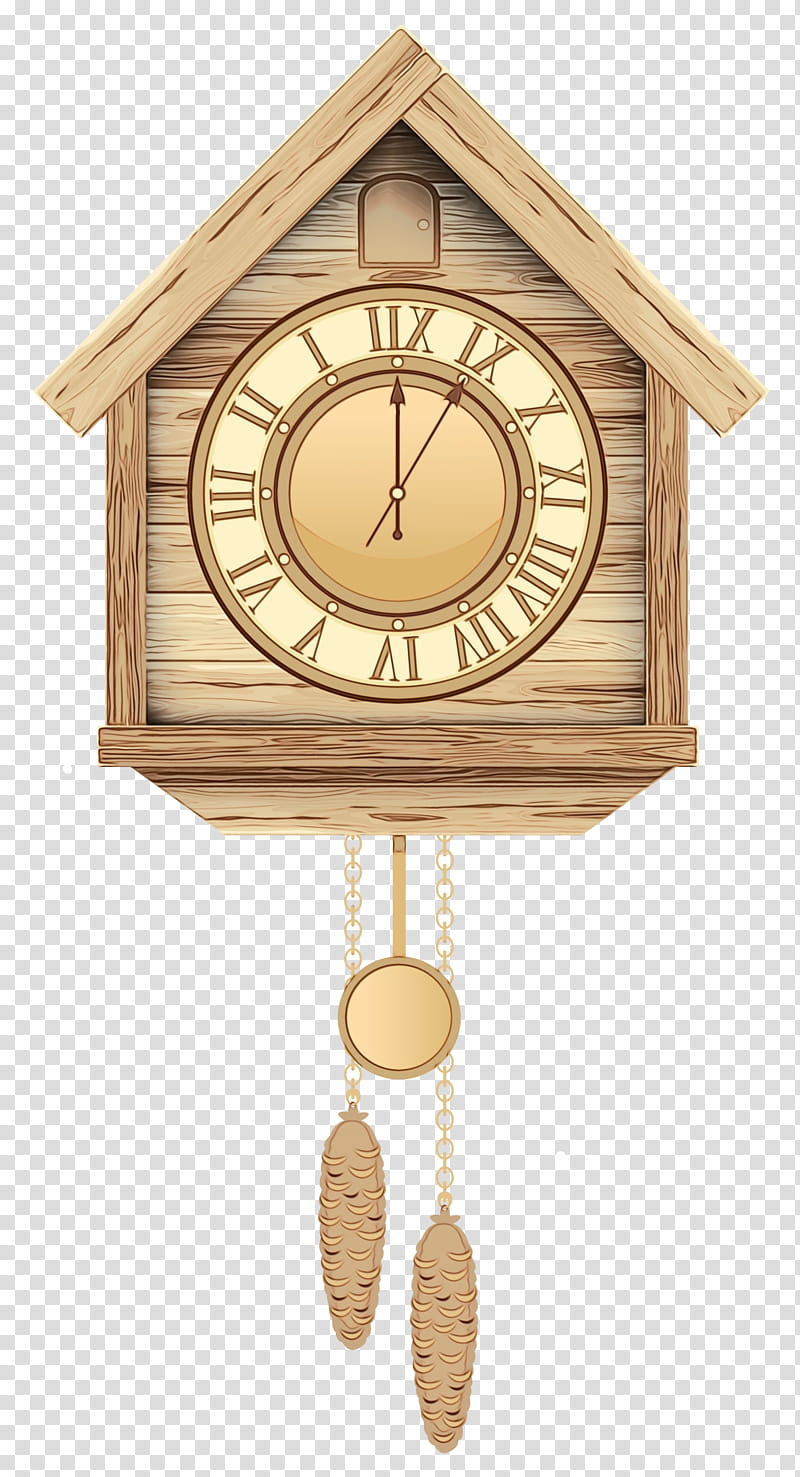 clock analog watch cuckoo clock wall clock furniture, Watercolor, Paint, Wet Ink, Home Accessories, Pendulum, Quartz Clock, Interior Design transparent background PNG clipart