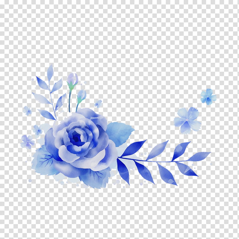 Blue rose, Watercolor, Paint, Wet Ink, Flower, Plant, Rose Family, Petal transparent background PNG clipart