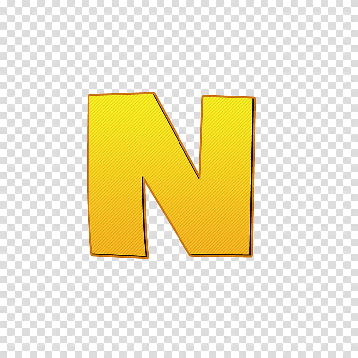 Fonts Letras mundo gaturro , yellow N logo transparent background PNG clipart