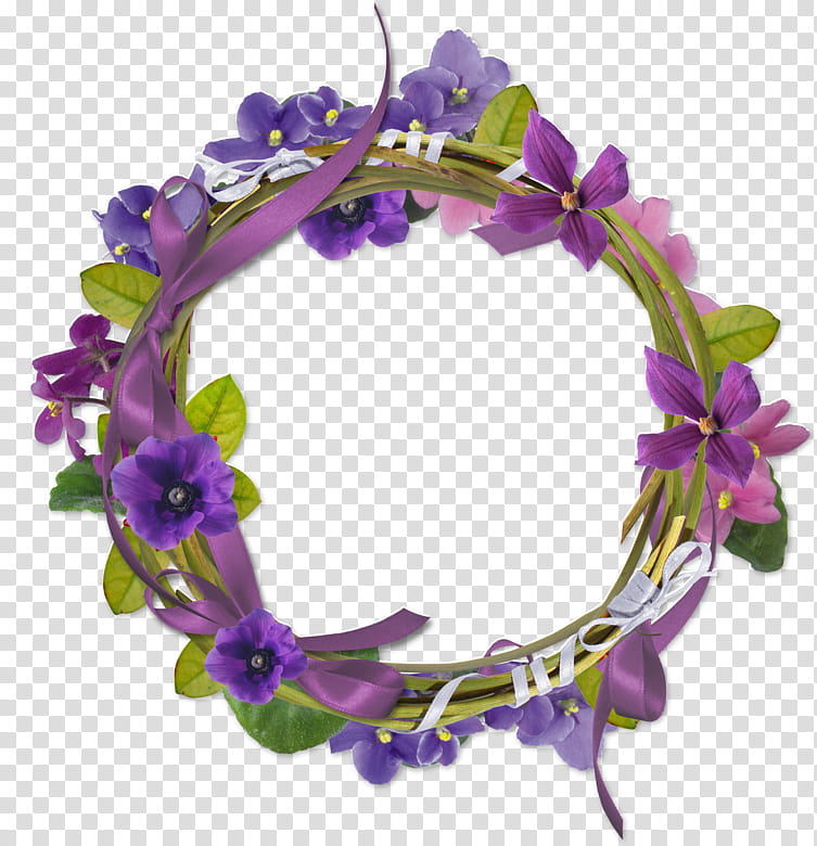 Purple Flower Wreath, Frames, Floral Design, Film Frame, Rose, Gallery Solutions Frame, Painting, Easter transparent background PNG clipart