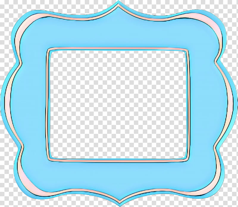 Vintage Retro Frame, Pop Art, Frames, Line, Aqua, Turquoise, Teal, Rectangle transparent background PNG clipart