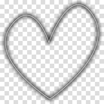 white heart with shadow transparent background PNG clipart
