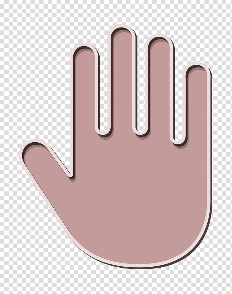 icon Palm of hand icon Stop icon, Finger, Pink, Line, Material Property, Logo, Thumb, Gesture transparent background PNG clipart