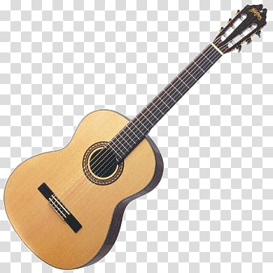 Guitarra, brown and black acoustic guitar transparent background PNG clipart