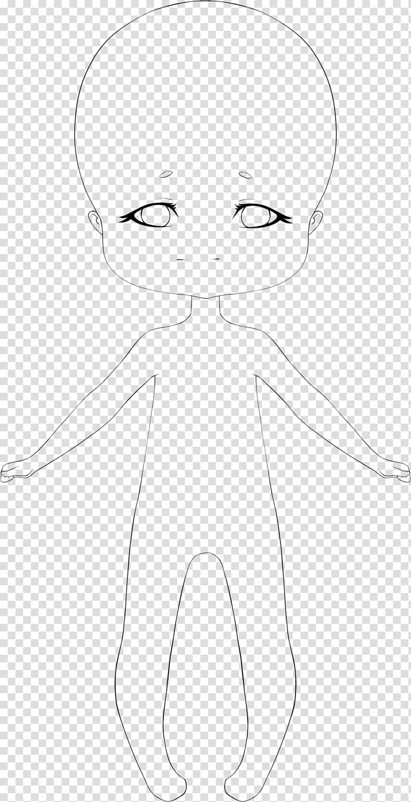 FREE USE BASE chibi girl and boy, baby's sketch transparent background PNG  clipart