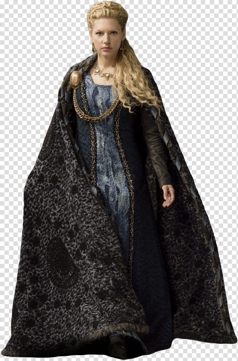 Katheryn Winnick, standing woman wearing blue dress with black cape transparent background PNG clipart