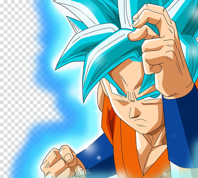 Goku SSGSS Power  transparent background PNG clipart